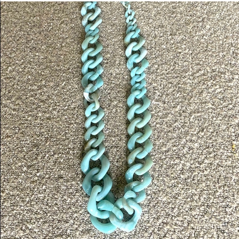 Jade-like statement necklace